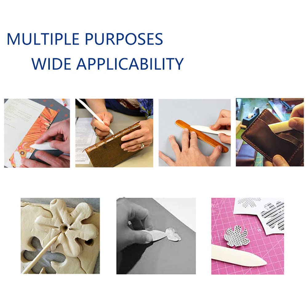 4 Pcs Stained Glass Tools Stained Glass Supplies Plastic FID Burnisher Foiler Holder for Flat Stained Glass Work DIY Handicrafts