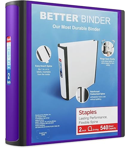 Amazon.com : Staples Better Binder, 2-Inch, Pink : Office Products