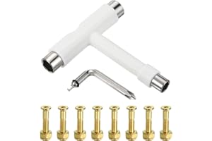 PATIKIL All-in-One Skate Tool Skateboard Tool T Wrench with Screwdriver