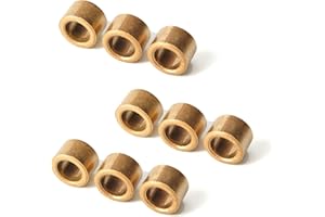 Bettomshin 10Pcs Bearing Sleeve,8mm Bore 12mm OD 8mm Length, Plain Bearings Self-lubricating Bearing for Sliding Parts of Machinery, Printing Presses, Textile Machines