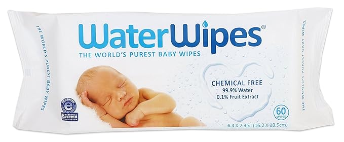 DermaH2O WaterWipes Waterwipes Pack (White, 60 Baby Wipes)