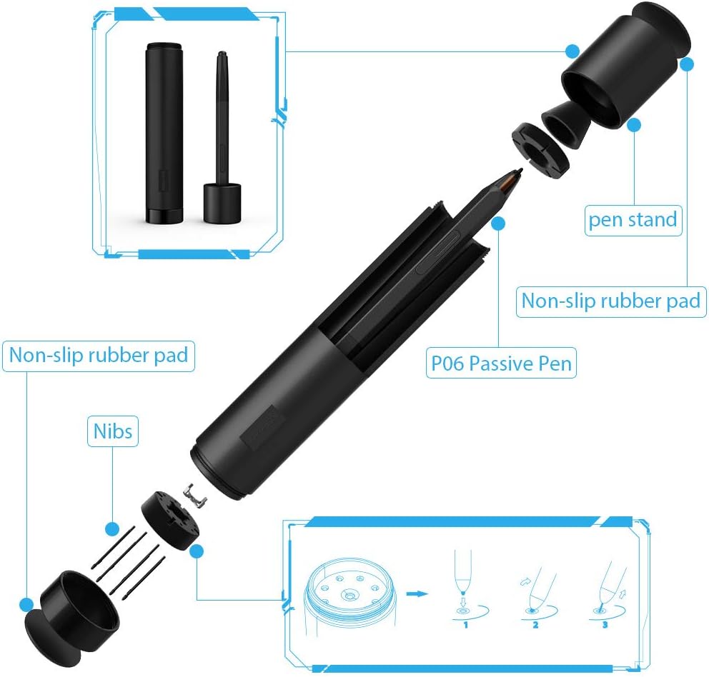 XP-PEN Artist12 11.6 Inch FHD Drawing Monitor Pen Display Graphic Monitor with PN06 Battery-Free Pen Multi-Function Pen Holder and Glove 8192 Pressure Sensitivity: Computers & Accessories