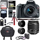 Canon EOS Rebel SL2 DSLR Camera with EF-S 18-55mm STM Lens, Sandisk 64GB Memory Card, Telephoto, Wide Angle Lenses, Filter Kit and Accessory Bundle
