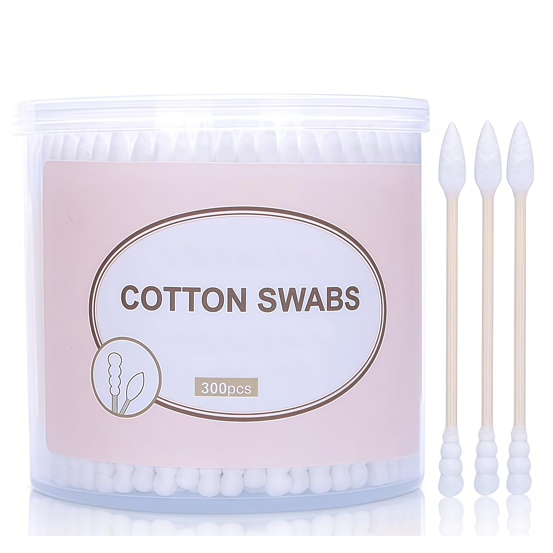 1Box(300PCS) Cotton Swabs Double Tipped Cotton Buds Cleaning Single Sticks Ball Eye Ears Eyeshadow Brush Remover Tool