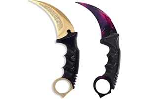 2 Pieces Karambit Knife Fixed Blade Tactical Camping Tool,Outdoor Hunting Knife with Sheath and Cord, Suitable for Hiking, Ad