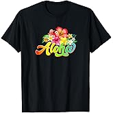 Aloha Flowers Hawaiian Funny Hawaii Beach Luau Party T-Shirt