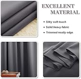 PONY DANCE Blackout Thermal Curtain 2 Panels 55 x 94 Inches Grey Eyelet Top view 7