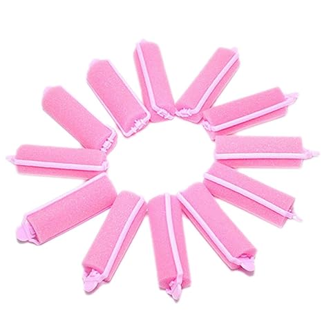 TIANOR 12 Stück magische Schlafwickler Schwamm Schaumstoff Kissen Haar Styling Rollers Lockenwickler Twist Werkzeug Salon Ros