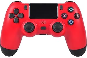 HAEBORL PS4 Controller, Wireless Controller for PS4/PS4 Slim/PS4 Pro with 3.5mm Headphone Jack & 800mAh Built-in Battery, Dual Vibration&Turbo, Red