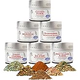 Midwestern Classic Seasonings Collection | Authentic Small Batch | Wings, Bugers, BBQ, Air Fryer, Snacks, Dips, Homemade, Home Cooking | 6 Gourmet All Natural Spice Blends | Hand Packed, Small Batch | Non GMO | GLP-1 Friendly | Sustainably Sourced, Made in USA | No MSG | Artisanal Spices, Marinades, and Rubs | Magnetic Tins | Gustus Vitae