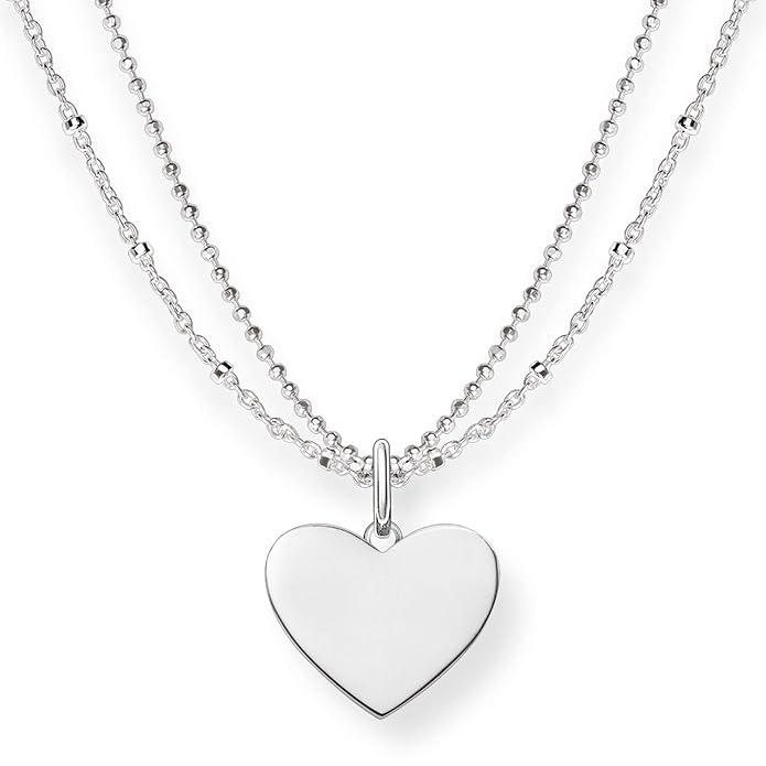 Thomas Sabo Damen-Kette Love Bridge Herz 925 Sterling Silber Länge von 40 bis 45 cm LBKE0004-001-12-L45v