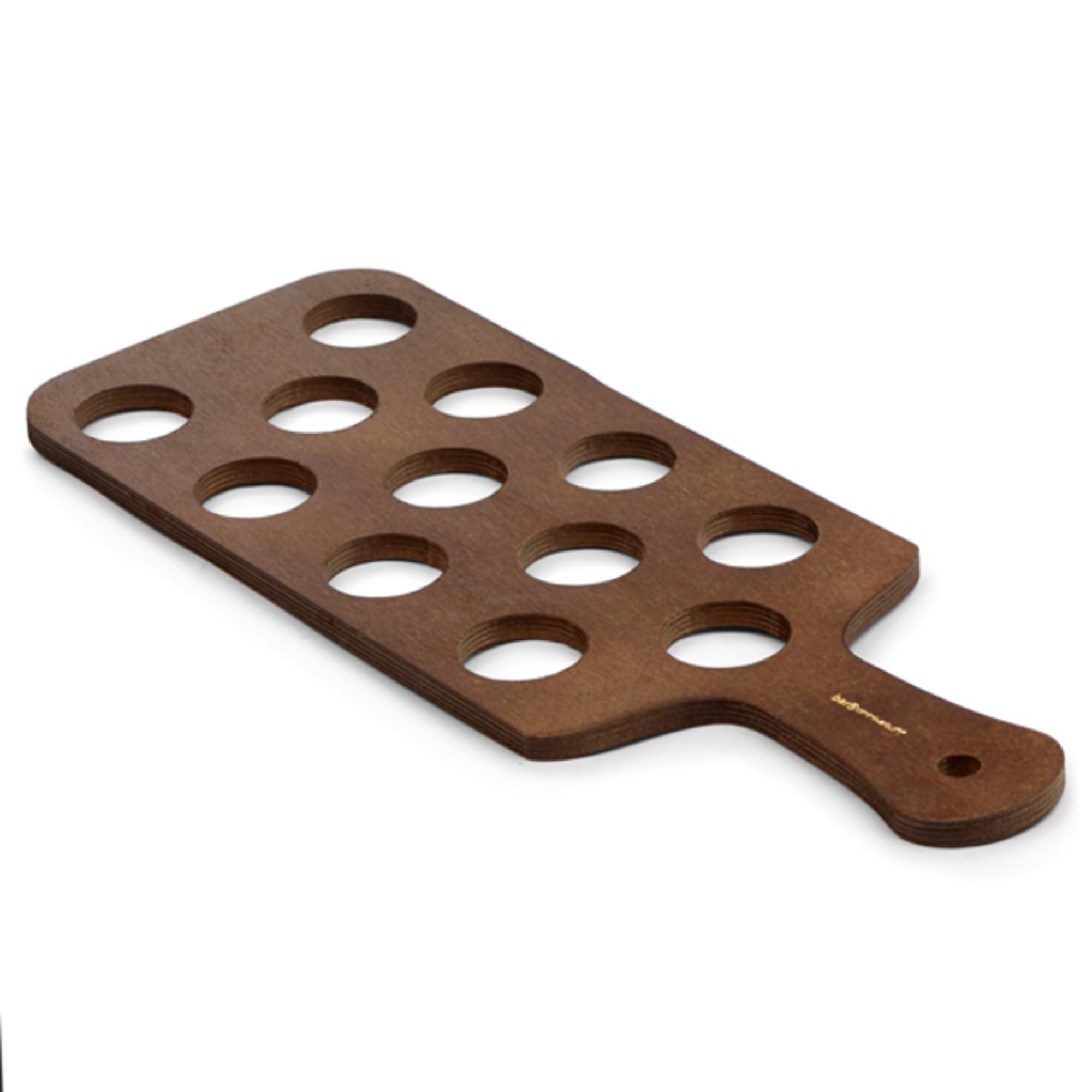 Pine Shot Paddle Board to Hold 12 Shot Glasses - Wooden Shot Flights for Serving Drinks