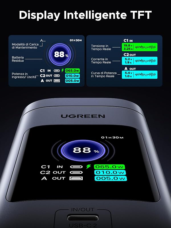 Nexode Pro Qi2 15W Power Bank 20000mAh Caricatore Portatile PD 100W — foto 7 di 8