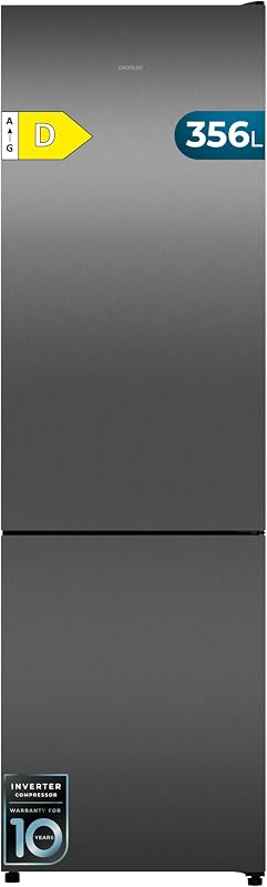 Bolero CoolMarket Combi 356i Dark D Combi Frigorífico 356L. 200cm de altura, 59,5 cm de largura, Classe E, Tecnologia Multi Airflow, FreshnessFlex e HumidityFlex HUB