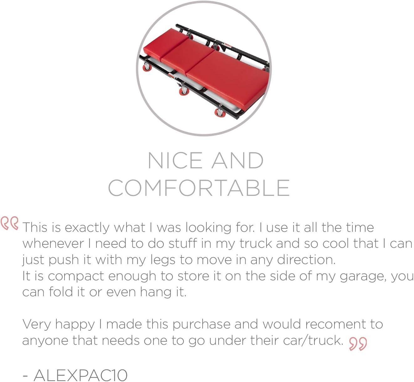 Mechanic Creeper Car Shop Creepers - Garage Automotive Accessories Best for Auto Floor Low Profile 40" Crawler Roller Mechanics Tools & Equipment Foldable Scooter Board Flat Mat Stool Chair Seat Cart: Home Audio & Theater