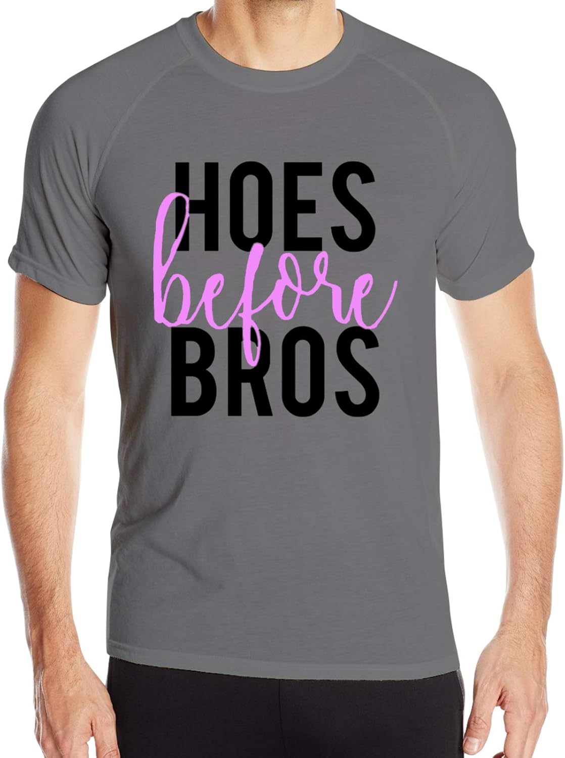 Hoes Before Bros Man TShirt Comfortable Shirts Soft Quick Drying Jog