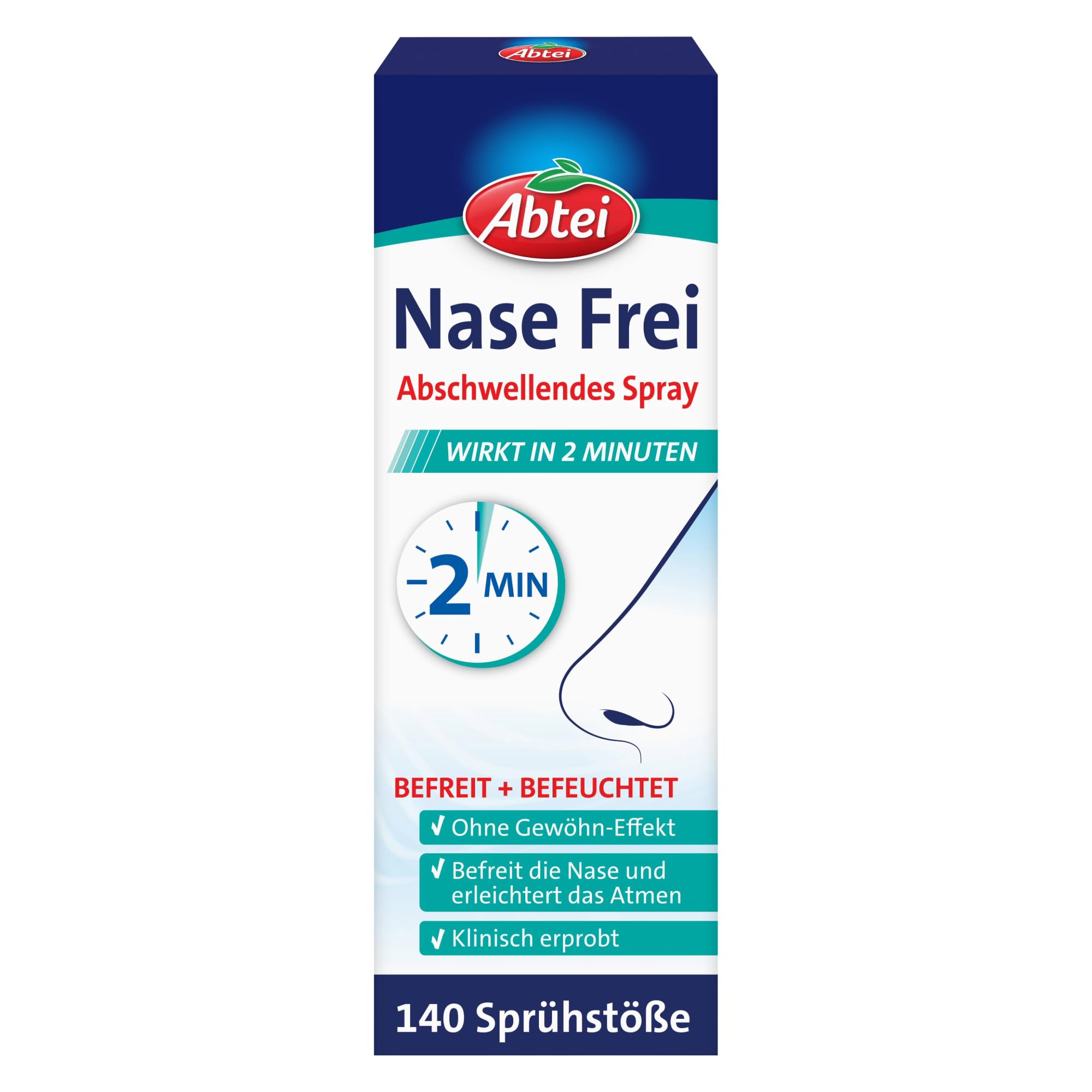 ABTEI Nase Frei Abschwellendes Nasenspray - Meerwasser & Eukalyptus - 20 ml