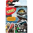 Mattel Games UNO Jurassic World Rebirth Card Game for Kids, Family & Adult Games Nights, Deck with Special Rule & Images Insp
