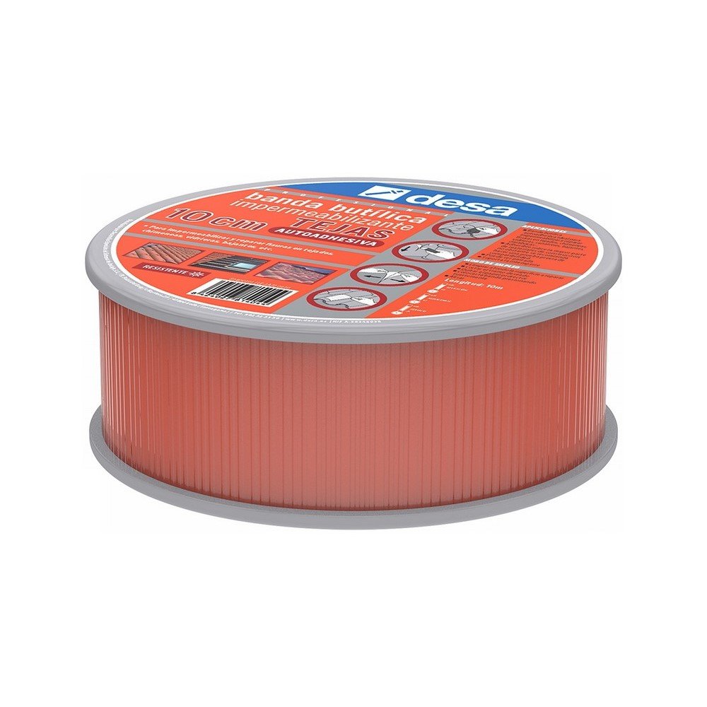 Desa 81400101 – Band butilica Width 10 cm Brick Red Roll 10 m