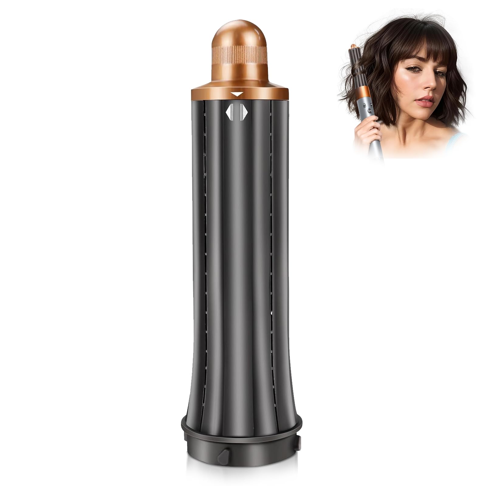 Photo 1 of 30MM/1.2 In Short Hair Curling Barrels for Dyson Airwrap Styler Attachment, 2 in 1 Automatic Hair Curling Barrel for Dyson Airwrap HS01 HS05
