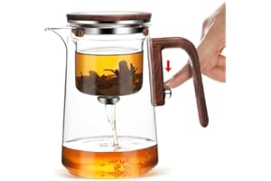Enchanti Tea Pot - 800ml/27.1oz Witchcraft Magic Glass Teapot, Magnetic Water Separation Design, Borosilicate Infuser Pot wit