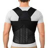 Back Posture Corrector Brace for Men, Full Back-Anchored Posture Brace | 3.1-Inch Wide Straps, Breathable &amp; Adjustable Support for Upper/Lower Back Straightener Helps Slouching, Rounded Shoulders