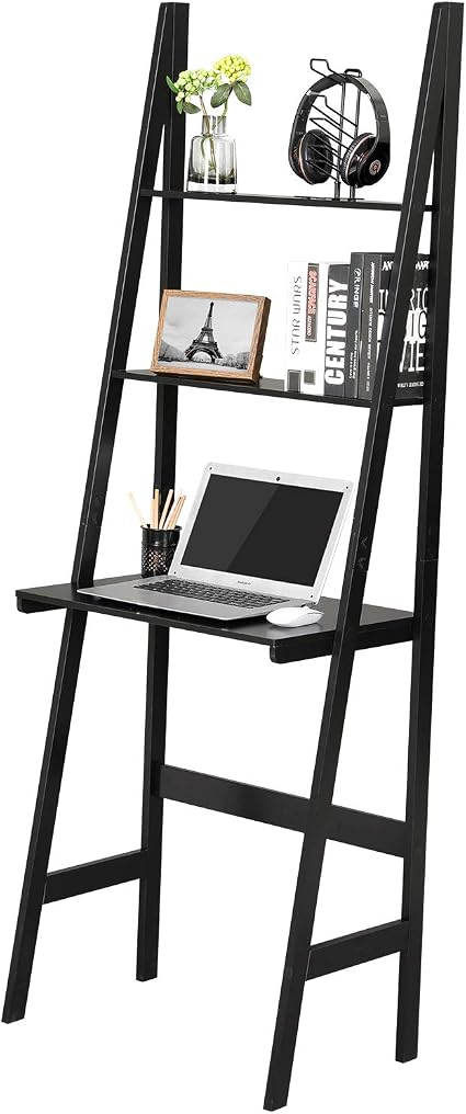 black ladder desk