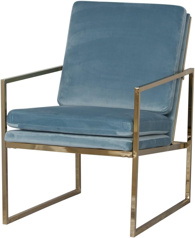 Hemma Bruket Chairs for Living Room,Velvet Chair,Bedroom Armchairs, Super Strong Brass Plated Gold Metal Steel Frame,Velvet Seat Cushion
