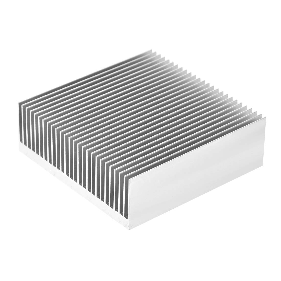 sourcing map Electronics Cooler Heatsink for LED and Power Silver 80 x 80 x 27 mm