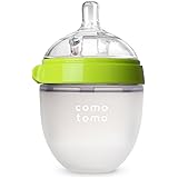 Comotomo Natural Feel Baby Bottle, Green, 5 Ounces