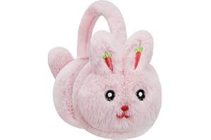 RUIXIA Cute Cartoon Animal Winter Earmuffs Soft Faux Fur Ear Warmers Adjustable for Adults Kids Thermal Plush Ear Muffs
