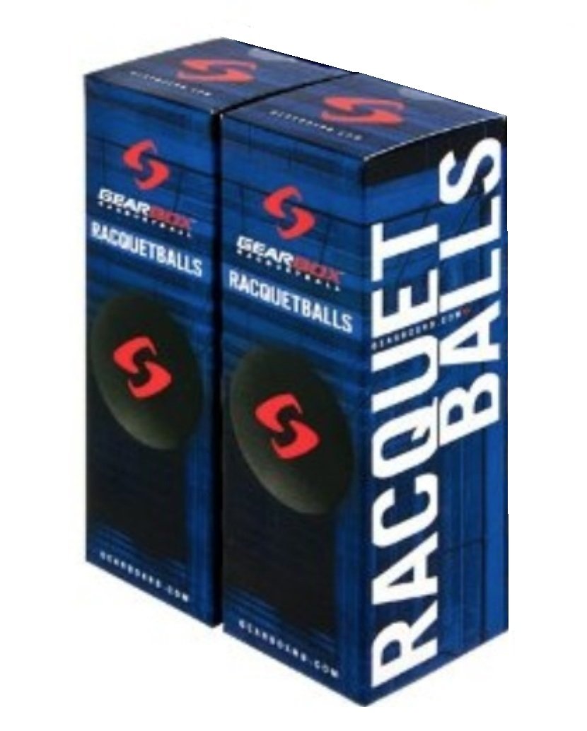 Black 2 Boxes of 3 Balls GearBox Racquetballs Tennis & Racquet Sports