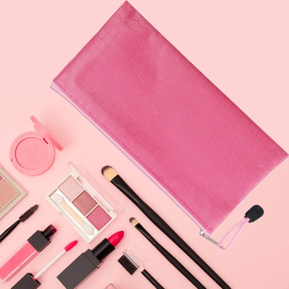 EOOUT 24pcs Zipper Pencil Pouch, Waterproof Zipper File Bag Pen Case, for Office Supplies, Travel Accessories and Cosmetics, 12 Colors : Office Products