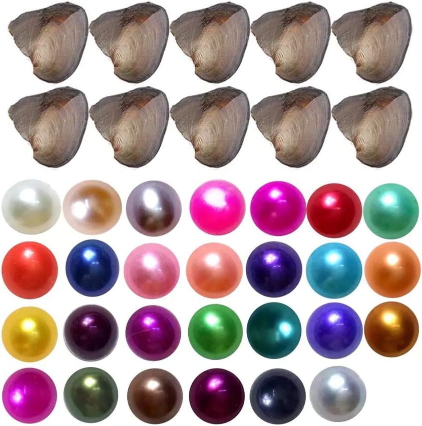 30PCS Freshwater Pearl Oyster Cultured Love Wish Round
