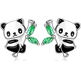 Axolotl/Fox/Panda/Unicorn/Horse/Dog Earrings 925 Sterling Silver Hypoallergenic Animal Stud Earrings Jewelry Gifts for Women Daughter