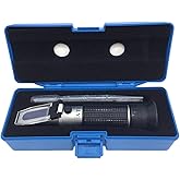 aichose Brix Refractometer with ATC, Dual Scale - Specific Gravity & Brix, Hydrometer in Wine Making and Beer Brewing, Homebr