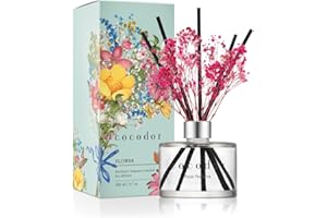 COCOD'OR COCODOR Preserved Real Flower Reed Diffuser/Rose Perfume / 6.7oz(200ml) / 1 Pack/Reed Diffuser Set, Oil Diffuser & Reed Diffuser Sticks, Home Decor & Office