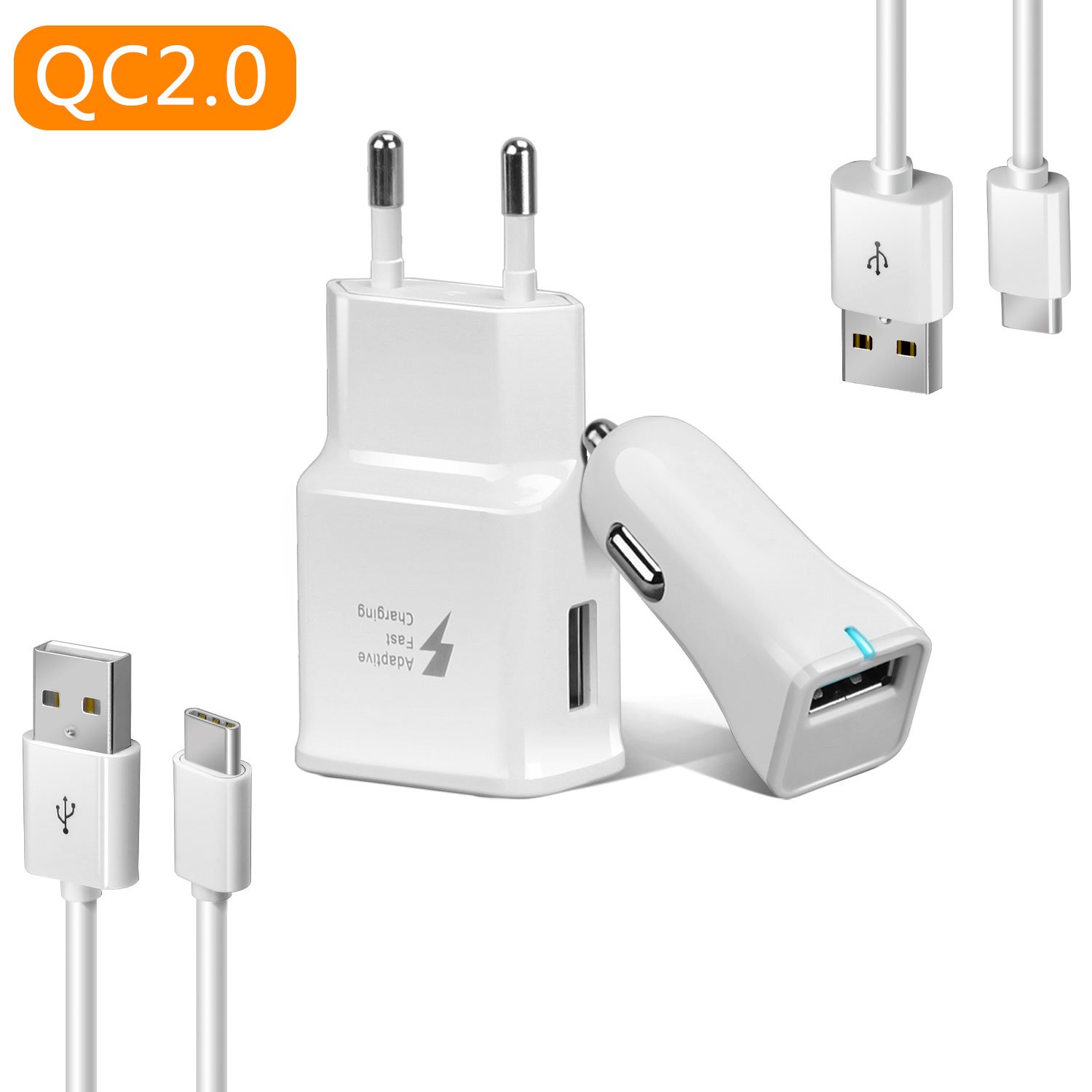 in Axmda Cable USB Tipo C ft ft  Cargador de Coche