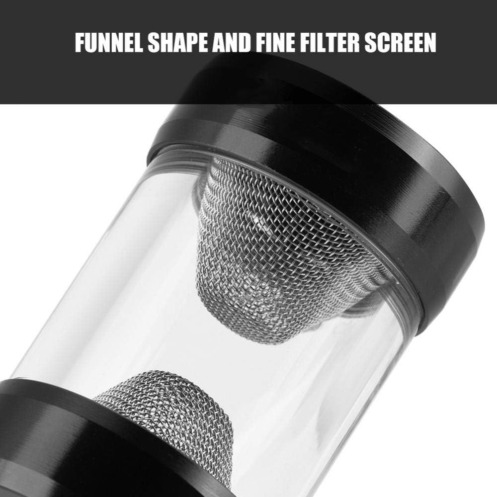 G1/4'' Inner Thread Water Cooling Filter GLQ-JX1 Computer Microwire Filters Liquid Cooling System Funnel Shaped Water Cooling Filter for Computer Cooling Reservoir(Black) - Image 4
