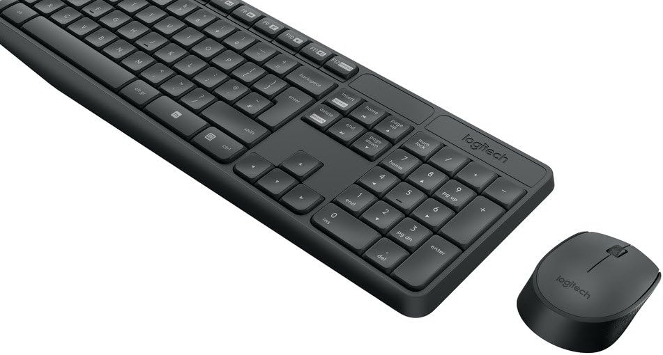Logitech MK235 Wireless Keyboard and Mouse Combo for Windows AZERTY French Layout - Grey - Image 4