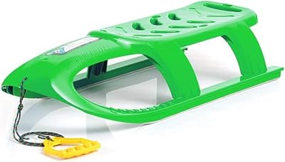 Prosperplast 2 Person Bullet Sledge Metal Runners Rope Light Green Kids Snow
