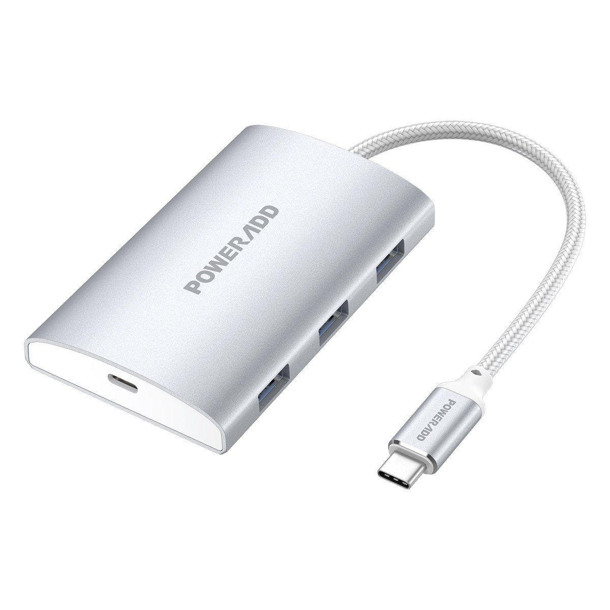 POWERADD Type C Hub USB 3.0 Super Speed Datengeschwindigkeit, für MacBook, Phones, USB Flash Drive,PC (3ports) mit PD