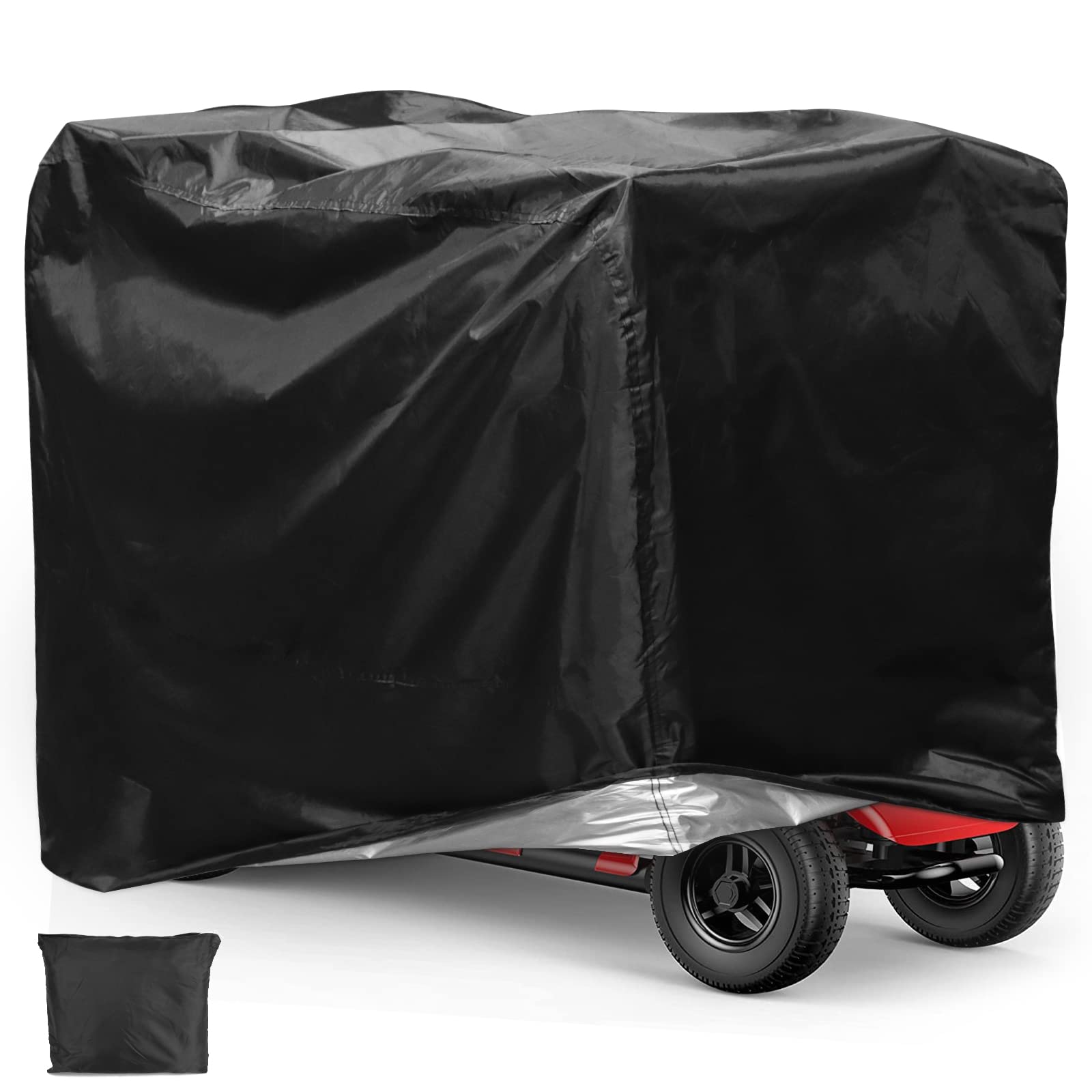 Mobility Scooter Cover Waterproof, 210D Oxford Wheelchair Waterproof Heavy Duty Storage Rain Cover (140x 66x 91cm)