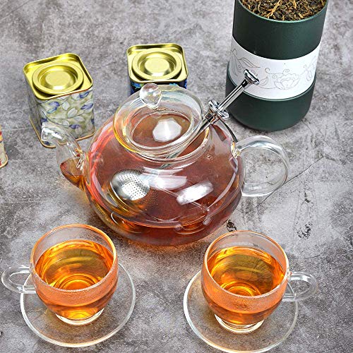 Besego Long-Handle Tea Strainers - 2pcs, Premium Tea Infuser Filter for Loose Leaf Tea, Reusable Tea Interval Diffuser for Teapot