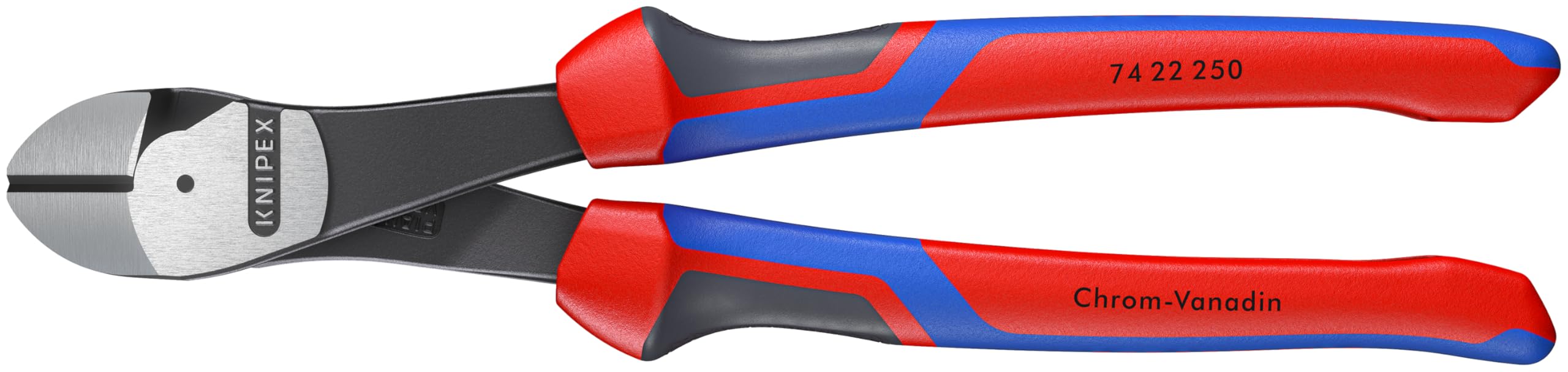 Knipex 7422250SBA 10-Inch High Leverage Angled Diagonal Cutters - Comfort Grip — image 1