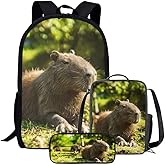 Beauty Collector Capybara Backpack Set for Girls Kids, Animal School Bag Lunch Bag and Pencil Case for Boys