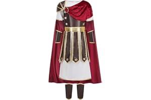 HAPNBCELE Roman Soldier Costume for Kids Warrior Knight Viking Gladiator Cosplay