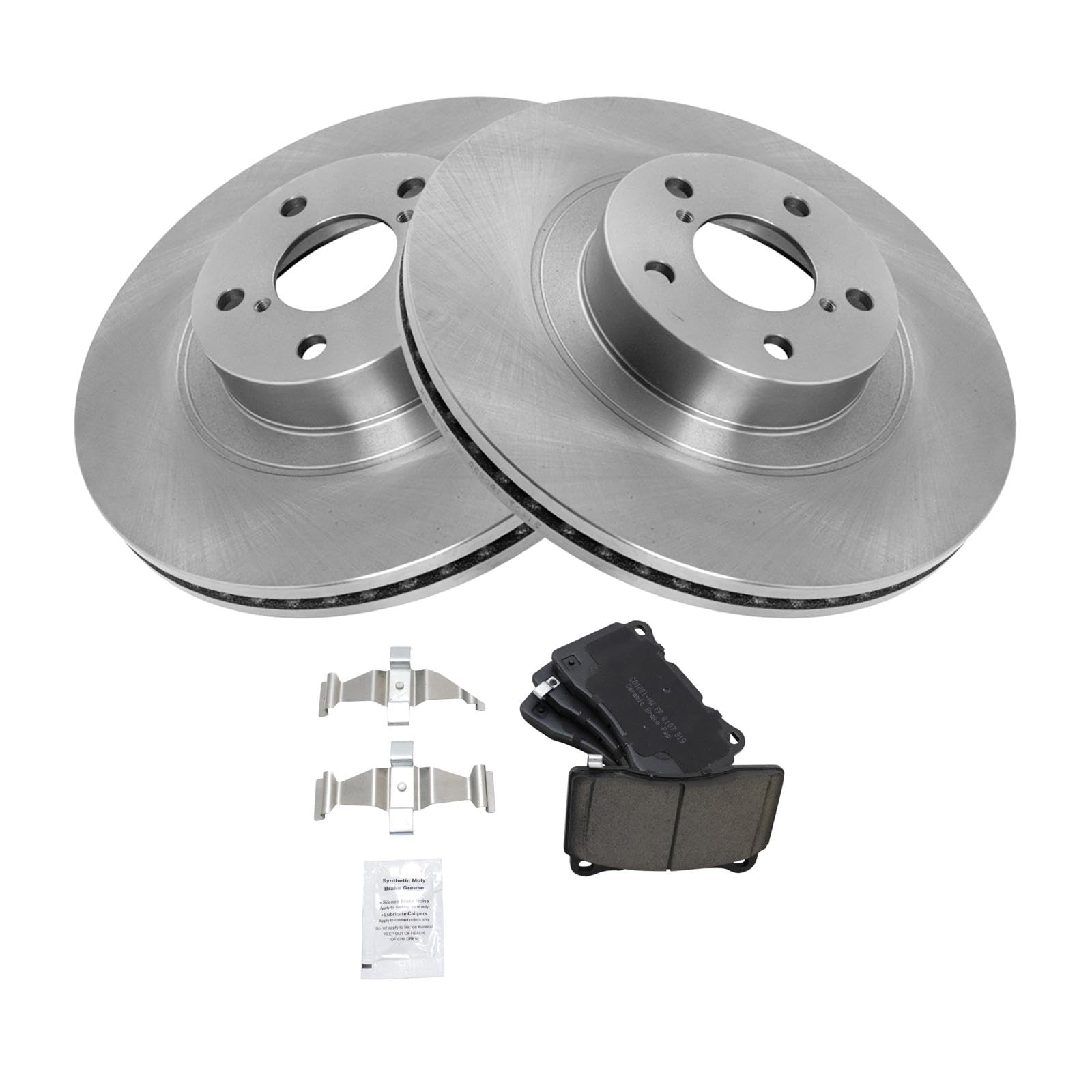 TRQ Front Brake Pad and Rotor Set Ceramic Compatible with 2019 Toyota 86 Image