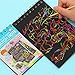 Black Paper Art Set for Kids, 4 Pack Rainbow Scratch Notebook Drawing Paper for Kids