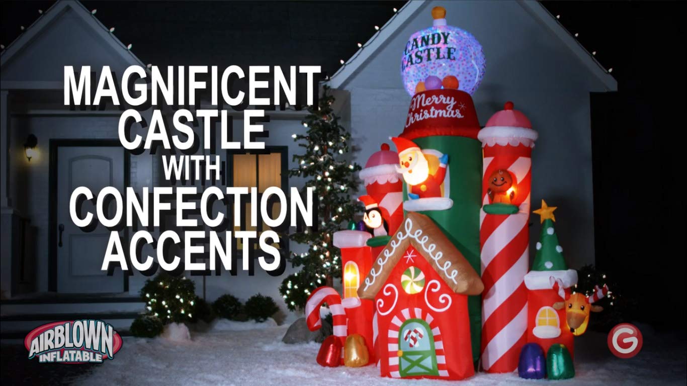 Holiday Living 10.5-ft x 10.27-ft Lighted Castle Christmas Inflatable
